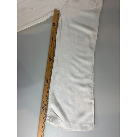 Express Women's White Linen Blend Wide Leg Pants Size 9 / 10 - Picture 10 of 12